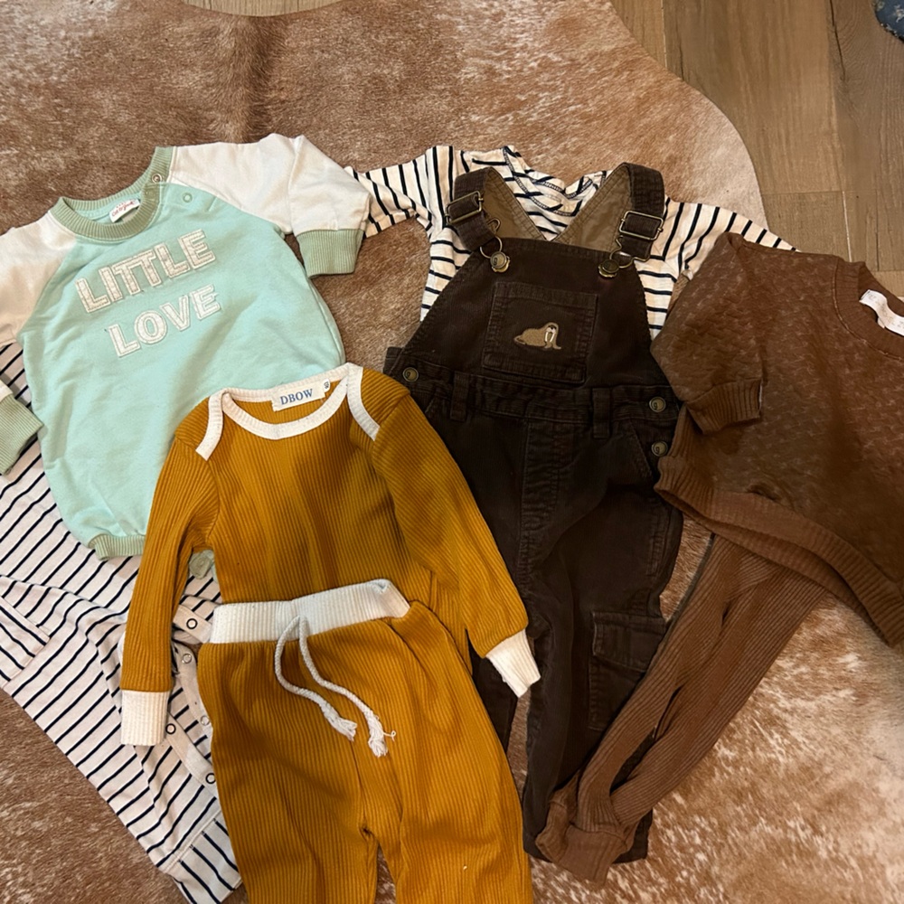 6-9 Month Lot Outfits Vintage Modern Walrus Embroidered Gymboree Sets Corduroy